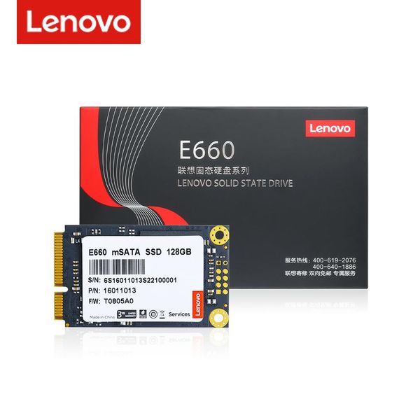 Antriebe Lenovo MSATA SSD 512GB 1 TB 128 GB 256 GB interne Festkörperstaat fahren Hochleistungsfaktor für Desktop -Laptop -IdeaPad an.