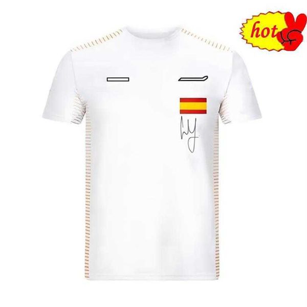 F1 T-shirt Fan de voiture chemise à manches courtes pour hommes et femmes équipe sports de plein air col rond costume de course personnalisable 263h H3b0