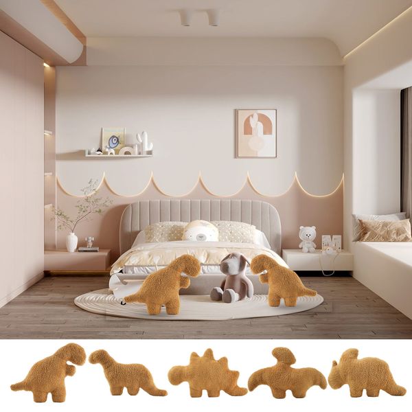 Plüschpuppen Dino-Nugget-Kissen, niedliche Dinosaurier-Puppe, Baby-Sensorspielzeug, PP-Baumwolle, Kindergeburtstagsgeschenk, Heimdekoration für Zimmer, Sofa 230603