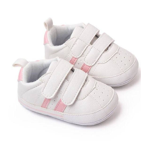 Baby White Sports Shoes Spring e Autumn Novos sapatos de bebê