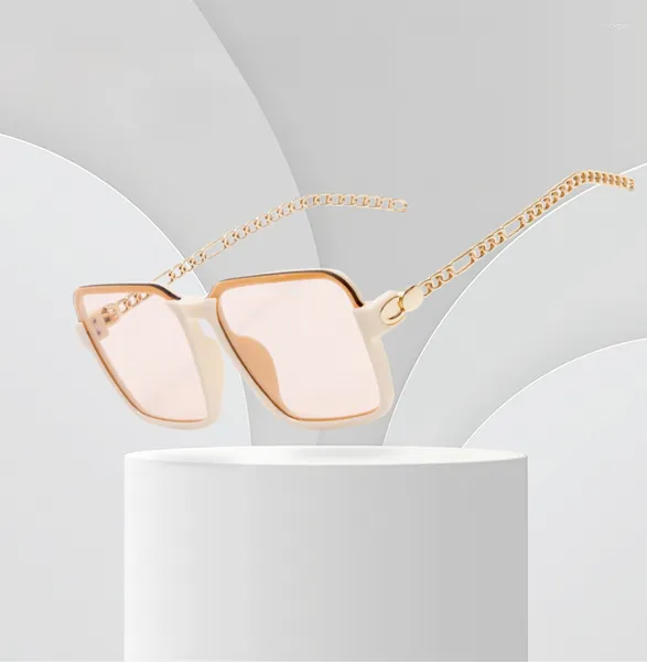 Солнцезащитные очки квадрат минималистская модная корейская версия персонализированная большая рама круглый грани подирать солнцезащитные очки.