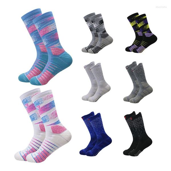 Herrensocken Herren Fußball im Freien Sportsock atmungsaktiv für Camping -Wanderwanderungs -Trail -Running Cycling Sox Chaussette Homme