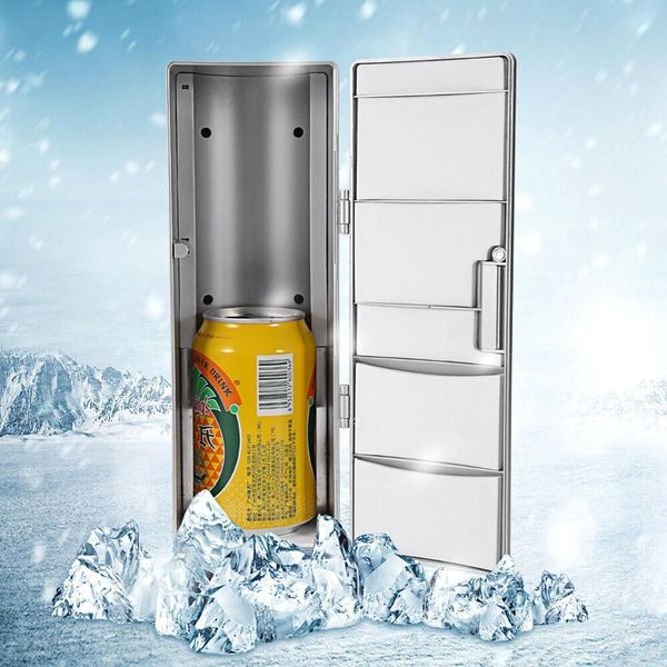 Refrigerador portátil mini usb 5v pc refrigerador mais quente refrigerador de bebidas latas geladeira freezer refrigerador de cerveja para viagens carro uso de escritório