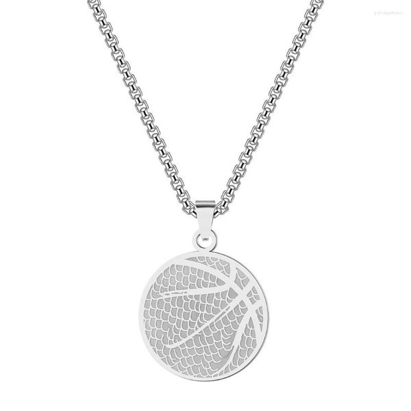Colares com pingente 2023 design ocidental colar de aço inoxidável basquete masculino feminino joias esportivas