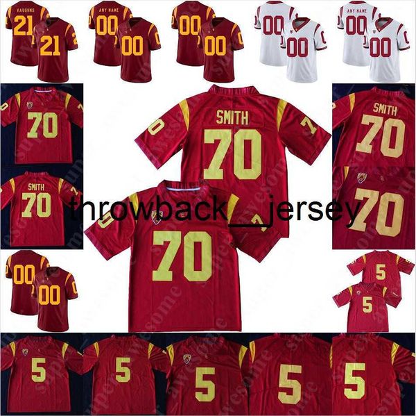 USC Truva Futbol Forması Tyron Smith 1 Mike Williams 20 Mike Garrett 2 Robert Woods 58 Rey Maualuga 10 Brian Cushing 52 Jack del Rio