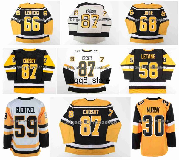 qq88 2023 Winter Classic Pittsburgh Sidney Crosby Penguins Maglia da hockey Reverse Retro Kris Letang Rickard Rakell Jake Guentzel Lemieux Evgeni Malkin Jagr Jeff Car