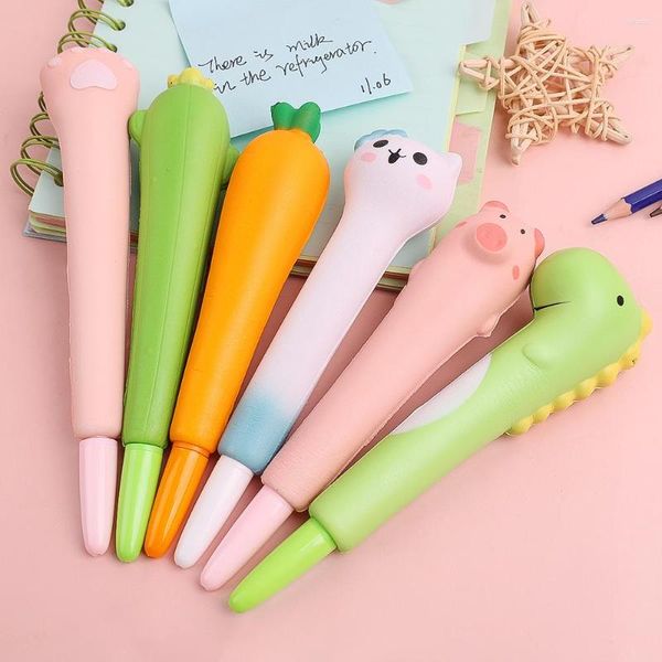 Penna a inchiostro gel Kawaii Penne carine Cartoon Animal Sponge Cancelleria per ufficio scuola per studenti Bambini Regali divertenti per alleviare lo stress