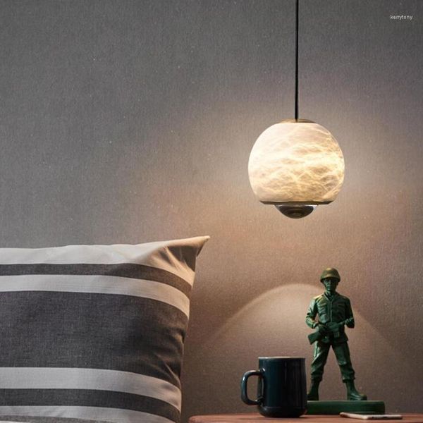 Lampadari 2023 Modern All Copper LED Plafoniera in marmo Camera da letto Soggiorno Cucina Studio Oggetti decorativi per la casa