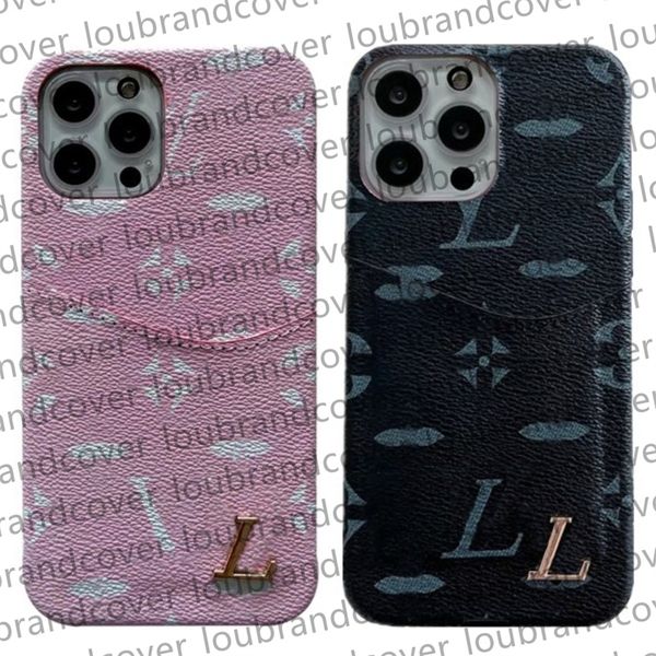 Capa de telefone designer capa de iphone com suporte de cartão de luxo para iphone 15 14 pro max 13 12 11 14plus xsmax xr 7p 8p samsung galaxy s23u s23 s22 s21 ultra note 20 capa móvel