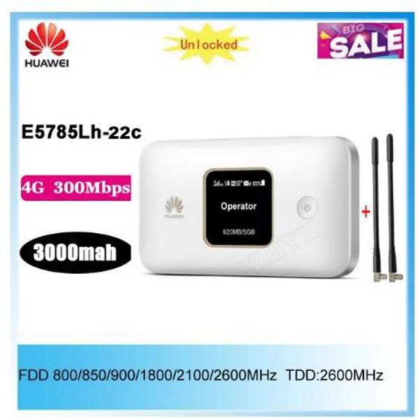 Roteadores desbloqueados Huawei E5785 E5785LH22C 300MBPS 4G LTE 3G Mobile WiFi Hotspot Pocket Router PK E5788 E5787 E5885 R227H