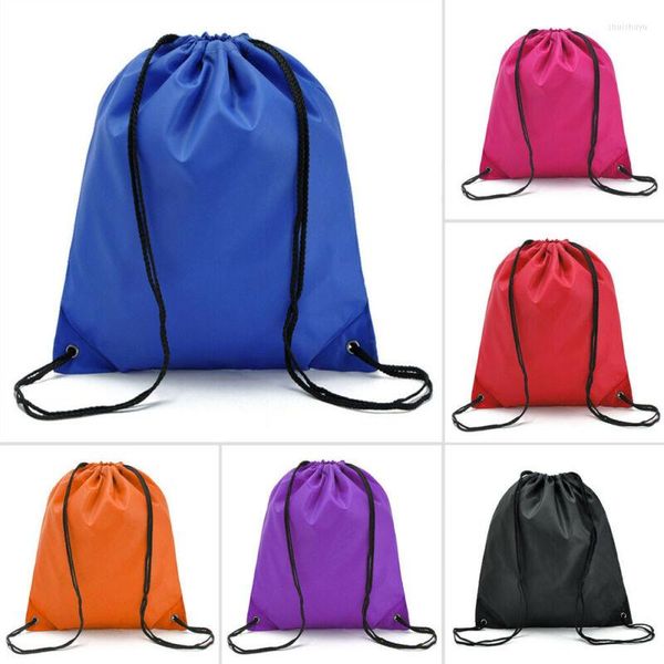 Borse portaoggetti String Drawstring Pack Cinch Sack Gym Tote Bag School Sport Shoe Zaino grande