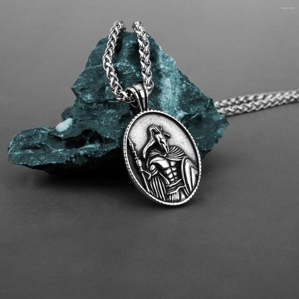 Anhänger Halsketten Edelstahl Nordic Viking Wild Gladiator Halskette Herren Spartan Warrior Abzeichen Tag Schmuck Großhandel