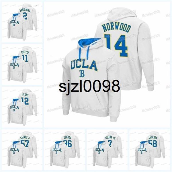 Sj98 2021 UCLA Bruins Hoodie Ethan Fernea Jon Gaines II Datona Jackson Paul Grattan Zach Charbonnet Kazmeir Allen Brittain Brown Logan Loya Matt