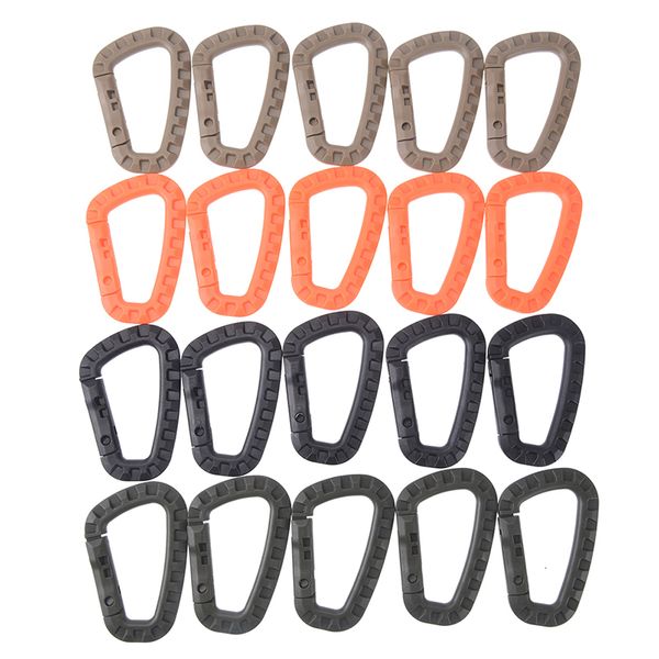 Kordon Slings ve Woking 5 PCS KARABINER Plastik Ana Zincir Toka D-Ring Hook Asma Klima Seyahat Kiti Tırmanma Karabin Dış Mekan Kamp Yürüyüş Aracı 230603