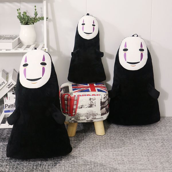Bonecas de pelúcia 4060 cm engraçado Spirit Away homem sem rosto sem rosto brinquedos fantasma Kaonashi recheado travesseiro presente criativo para meninas crianças 230603