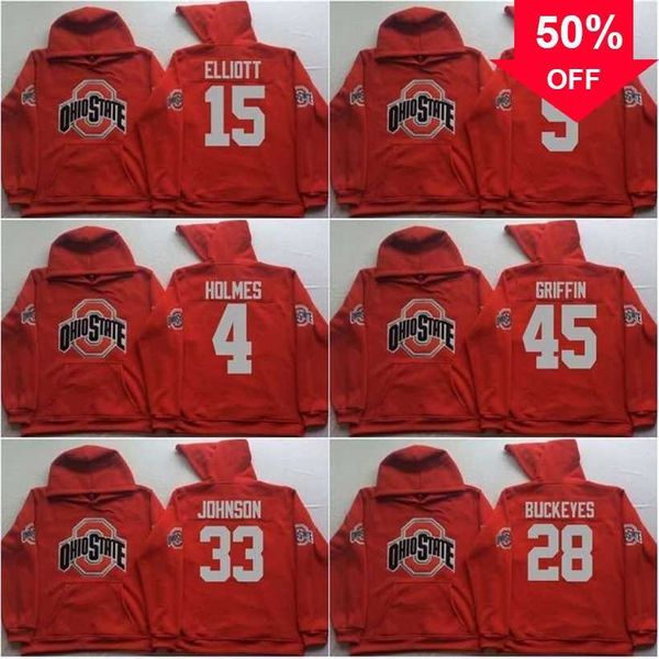 Mag MitNess Men Ohio State Buckeyes coollege Jersey 97 Joey Bosa 12 C.JONES 16 BARRETT 1 B.Miller 15 Elliott Red Jerseys Hoodies Sweatshirts