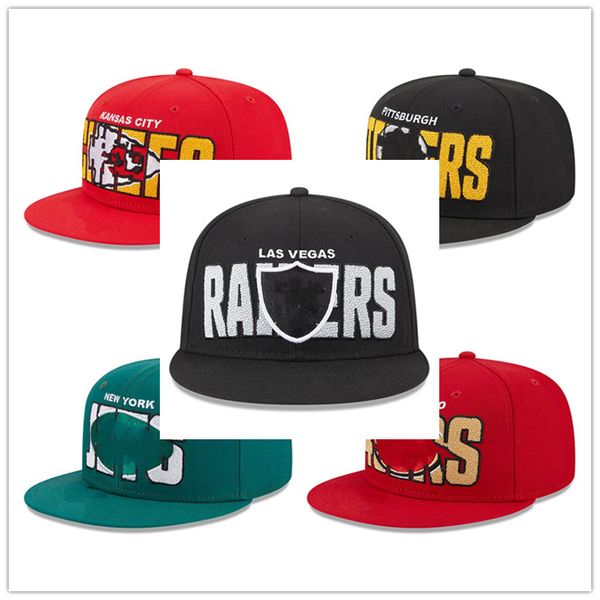 New Football 2023 Draft Snapback Hats Team Color Snapbacks Adjustable Mix Match Order All Caps Top Quality Hat