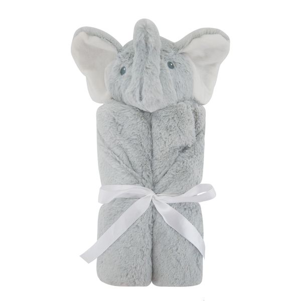 Cobertores Cobertores de Pelúcia para Bebê Carrinho Consolador Lençol Cinza Elefantes Criança Menino Menina Cobertor Colcha Infantil 230603