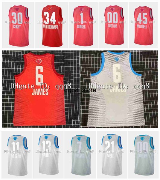 qq88 2022 All-Star Basketball Jersey James Harden Stephen Curry Joel Embiid Kevin Durant Giannis Antetokounmpo Trae Young Devin Booker Ja Morant Lamelo Ball DeRozan