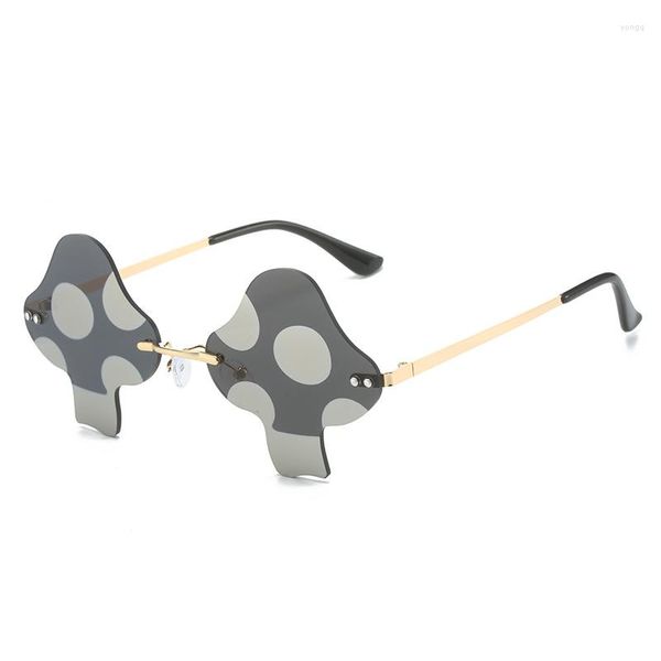 Óculos de sol 2023 Cogumelo Sem Armação Personalizado Fashion Ball Óculos Proteção UV 229