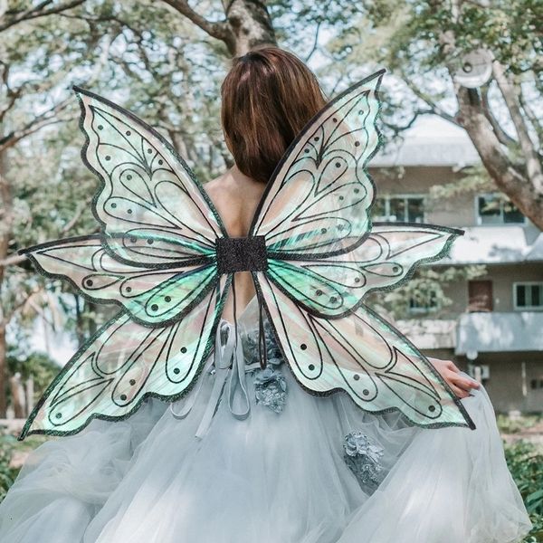 Другое мероприятие вечеринка поставляет принцесса Fairy Wing Butterfly Elf Wings Kids Detry Up Baby Shower Angel Girls Cersoration P O реквизит 230603