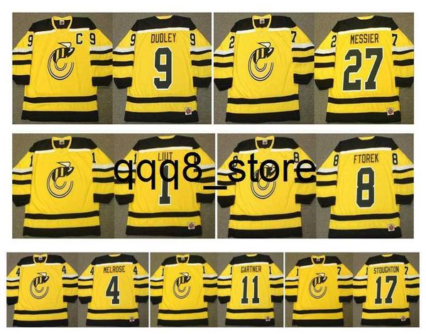 QQ88 Vintage Cincinnati Stinger Jersey 1 Mike Liut 4 Barry Melrose 8 Robbie Ftorek Рик Дадли Майк Гартнер 27 Марк Мессье Стоутон CCM Hockey