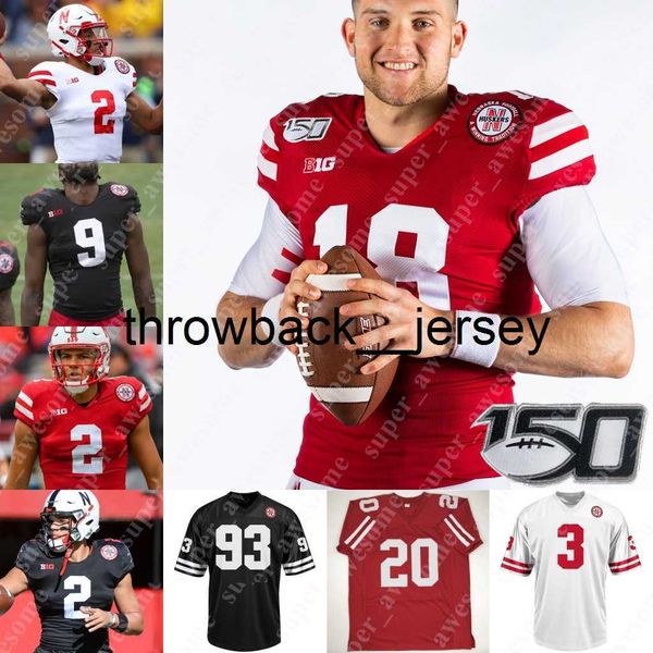 Maglia da calcio Thr NCAA Nebraska Cornhuskers Deontre Thomas Cam Taylor-Britt Myles Farmer Damian Jackson Isaac Gifford Grant Tagge Riley Ndamukong Suh Mike Rozier