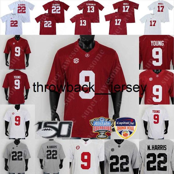 Thr NCAA Alabama Crimson Tide Fußballtrikot DeMarcco Hellams Landon Dickerson Phidarian Mathis Patrick Surtain II Justin Eboigbe Drew Sanders