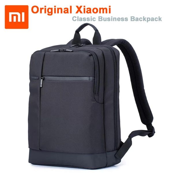 Bolsas Xiaomi Classic Business Backpack 17L de grande capacidade Mi Travel Business Students Bags respiráveis para laptop de 15 polegadas com 3 bolsos