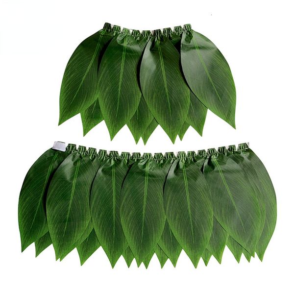 Другие мероприятия поставляют Хэллоуин Хула Юбка Гавайя Зеленые листья Эластичные танцовщицы носить дети взрослой размер 230603