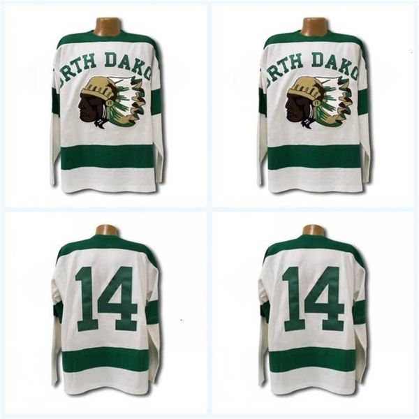 C2604 Mit 1954 North Dakota Sioux Jersey Herren 100 % genähte Fighting Sioux DAKOTA Hockey-Trikots Jeder Name und jede beliebige Nummernmischungsreihenfolge