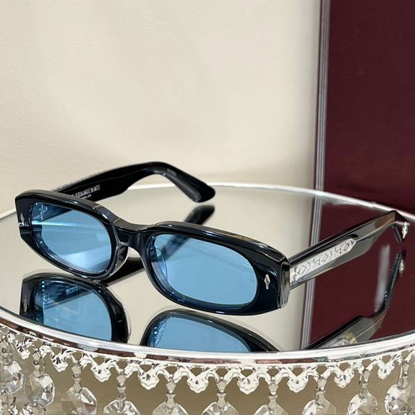 Designer-Sonnenbrille für Damen, handgefertigt, klobige Platte, ovaler Rahmen, faltbar, JACQ MAR HULYA, Luxus-Qualitäts-Sonnenbrille, Saccoche Trapstar, Originalverpackung