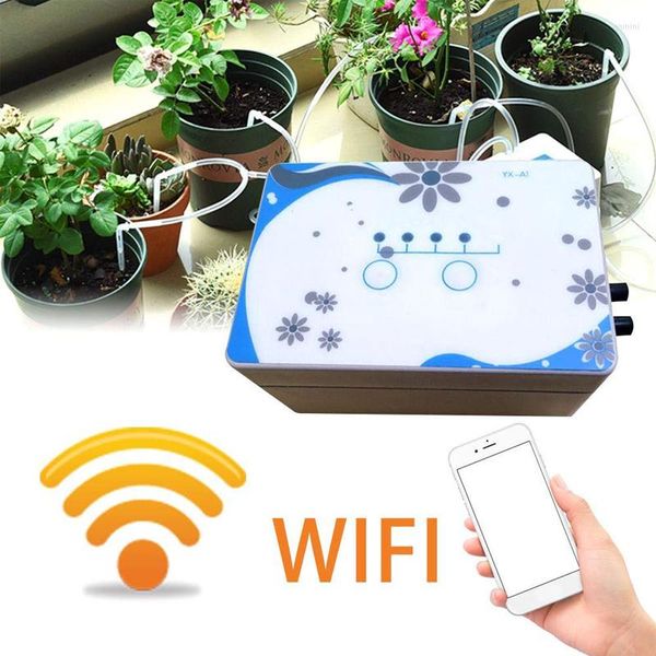 Bewässerungsgeräte Mobiltelefon WIFI Automatisches Gerät Fernbedienung Gartenpflanze Utomatisches Tropfbewässerungssystem Wasserpumpe Timer-Tool