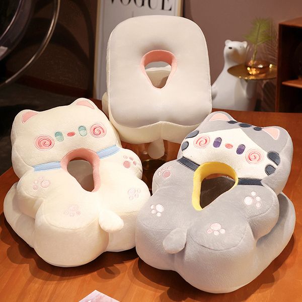 Bambole di peluche Seta di ghiaccio Kawaii Cuscino per dormire Cuscino per gatto del fumetto per sedia da ufficio Schienale per vita Divano Decorazioni per la casa Regali per bambini 230603