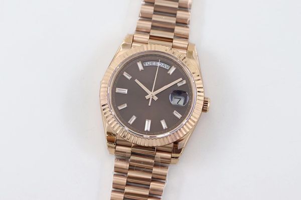 Mit Originalverpackung, luxuriöse Herrenuhr, 41 mm, Präsident Datejust, Roségold, Saphirglas, Asia 2813-Uhrwerk, mechanische Automatikuhr für Herren und Damen, wasserdicht