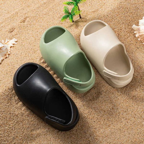 Sandalet çocuklar sandalias toddler slip-on moda kızlar kızlar plaj yaz slaytları kemik reçine çocuklar hafif su ayakkabıları