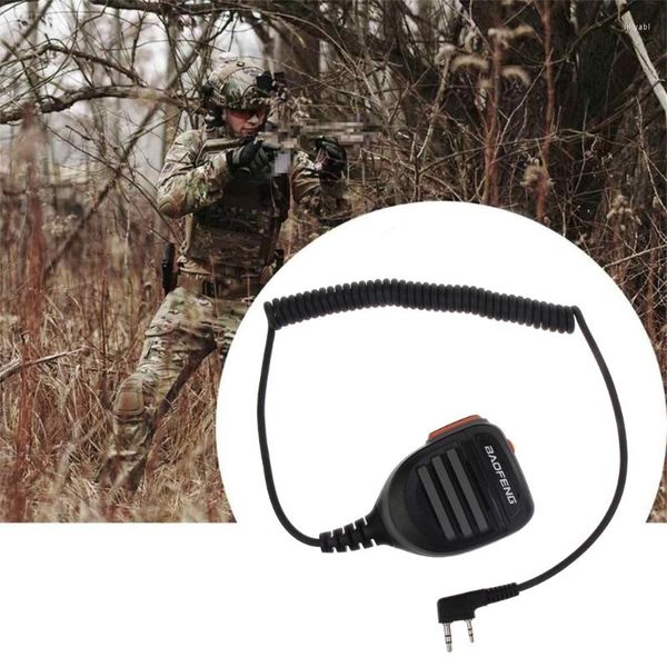 Walkie Talkie microfone à prova d'água Walkie-Talkie 2 pinos alto-falante de ombro para TYT TH-UV8000D MD-380 UV-5R UV-S9 UV-13