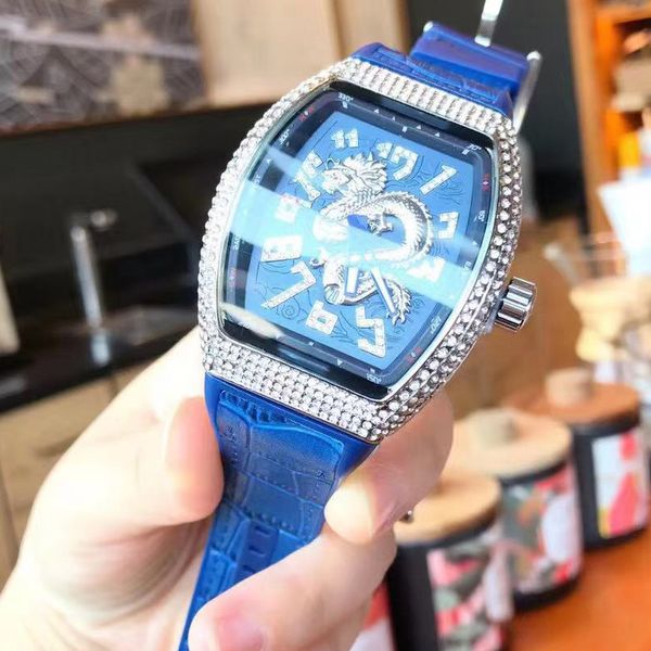 Luxuriöse, modische blaue klassische Herrenuhr, Uhrengehäuse aus 316er-Stahl, 2813, Maschinenwerk, 41 mm, U1