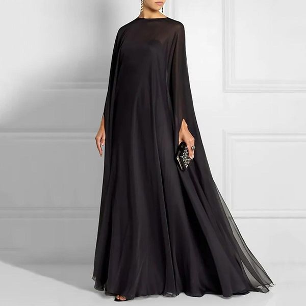 Abiti yeezzi estate femmina elegante nero semplice due pezzi abito slip interno+vedi attraverso abito maxi del mantello esterno per donne 2022 Nuovo