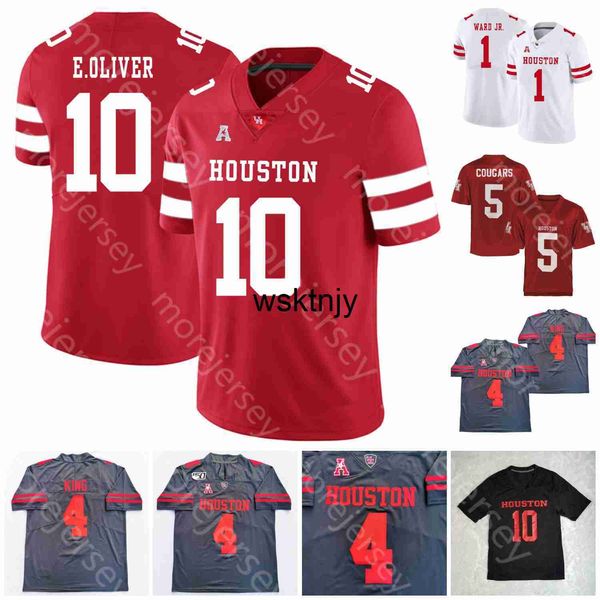 WSK Houston Cougars Football Jersey College NCAA Marquez Stevenson David Anenih Payton Turner Grant Stuard Parish Carr Smith Singleton Robinson Oliver Jones Hayde