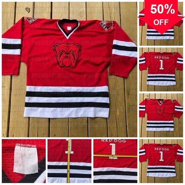 Mag C202 Mens Womens Youth Vintage 90s Red Dog Hockey Jersey Gold Athletic Rare Grailed with Patch borizcustom Jerseys Custom Any Number Name All