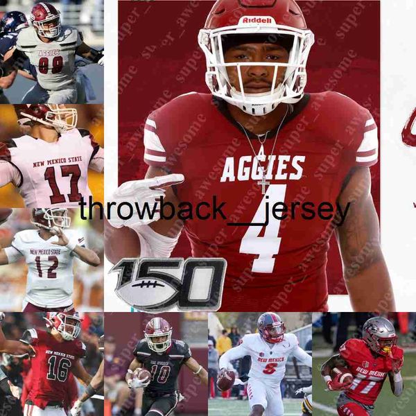 Thr NCAA New Mexico State Football-Trikot Chris Bell Ivan Escobar Taylor Milton Garrett Bishop Caleb Mills Lazarus Williams Jeremiah Dervil DJ McCullough Dylan Zole