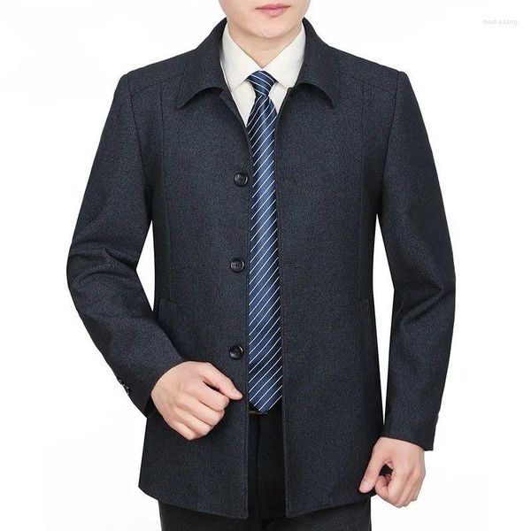 Giacche da uomo 2023 Primavera Autunno Casual Mens Cappotto Spessa Giacca a vento Bottoni Cappotti Lungo Trench Capispalla maschile Ragazzi M183