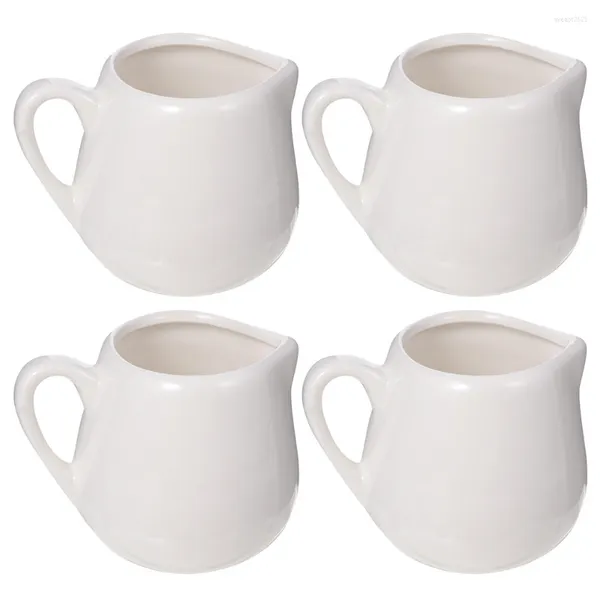 Yemek takımı setleri 4 adet mini süt tenceresi Graver Pourer Espresso SS Tea Creamer Sürahi Şurup Çift Hediyeler Sos Servis Boat Jug