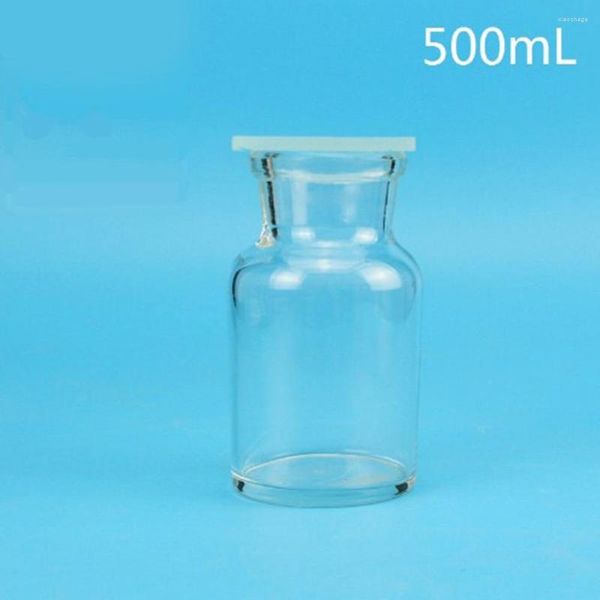 500 ml Gassammelflasche, transparentes Klarglas mit eingeschliffenem Blattsammler, Labor- und Chemieausrüstung