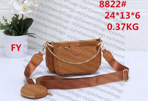 Eleganteendibags Luxurys Designer Shoulder Bag 3pcs Set Women Bags Handbag Crossbody Leather Purse Fashion Lady the Tote Bag Wallet