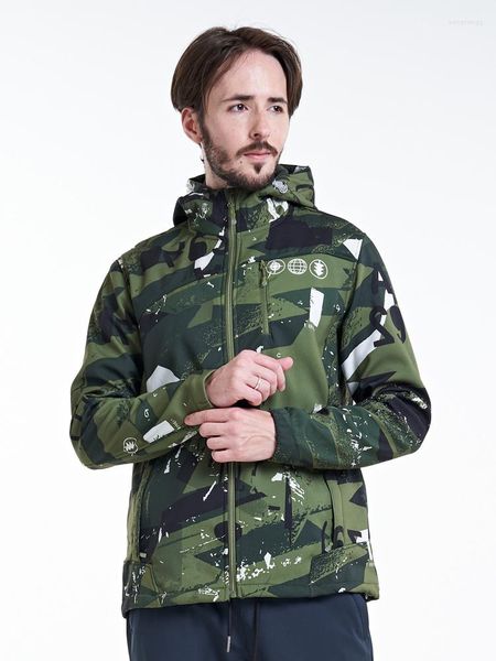 Jaquetas masculinas primavera outono camuflagem softshell jaqueta de lã masculina com capuz à prova d'água e blusão casaco quente plus size 8XL casual