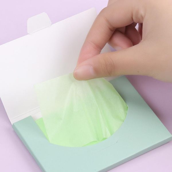 Tessuto 100 pz/pacco Fibre Vegetali Polpa Trucco Olio Detergente Assorbente Viso Carta Assorbire Assorbire Detergente Viso Viso Strumento