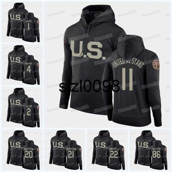 Sj98 NCAA Army Black Knights Football Hoodie United We Stand Jabari Moore Tyhier Tyler Andre Carter II Isaiah Alston Arik Smith Tyrell Robinson