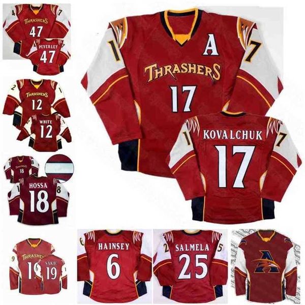 C2604 17 ILYA Kovalchuk 2008-09 Atlanta Thrashers Jersey Blake Wheeler Ron Hainsey Rich Peverley TODD WHITE Zach Bogosian Clarke MacArthur Marian